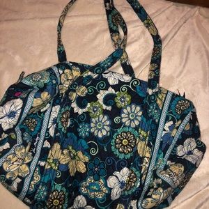 Blue floral Vera Bradley duffle bag
